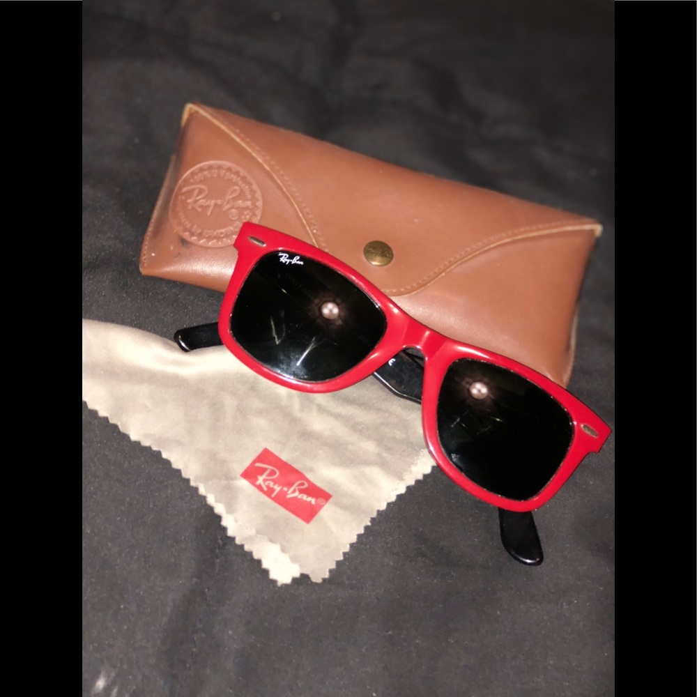 RayBan Red and Black Wayfarer!